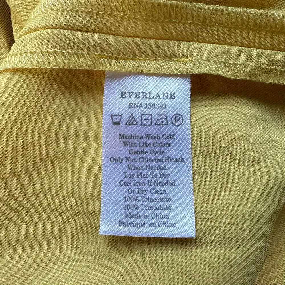 Everlane Yellow Tank Wrap Dress Size 4 Sunshine Yellow